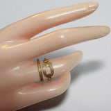 18K GP buckle ring adjustable