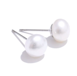 Fresh water pearl stud earrings gold/silver