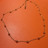 Michelle Beaded gold necklace 18-20”
