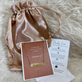 Proverbs 17:17 Gold Bar Necklace