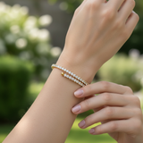Modern wrap around bracelet gold/silver