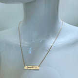 Jeremiah 29:11 gold bar necklace
