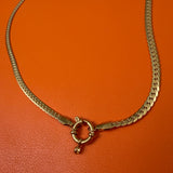 Michelle charm keeper snake necklace gold