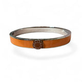 Raffia colored enamel Bangle (gold/silver)