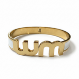 MM white enamel bangle