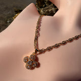 Crystal Clover 18K GP