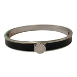 Raffia colored enamel Bangle (gold/silver)