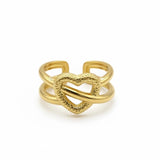 Heart Embrace Adjustable ring