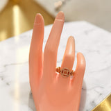 Adjustable 18K GP Money coin CZ stone Ring