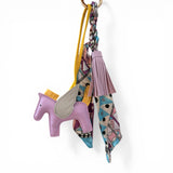 Colorful Pegasus Horse Tassel & twilly Bag Charm