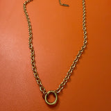 Ophelia O charm keeper necklace in gold