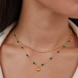 Bead Gold Necklace 18K GP