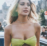 Diana 18K gold plate Tennis choker Necklace