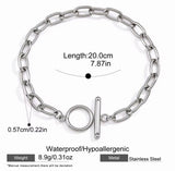 Toggle round bracelet 316L steel