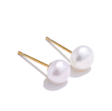 Fresh water pearl stud earrings gold/silver