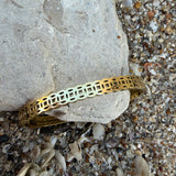 Money catcher cut out bangle 18K GP Good-luck,wealth prosperity