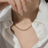 Minimalist combo layered necklace gold/silver
