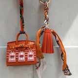 Mini House Bag Charm (orange)