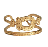 18K GP buckle ring adjustable