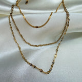 Madeline Minimalist 3 layered 18k gold plated necklace