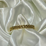 Gold-tone Cuban link bangle