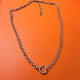 Ophelia O charm keeper necklace in silver