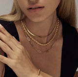 Paperclip Necklace 18K GP