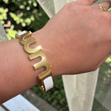 MM white enamel bangle