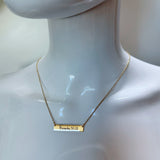 Proverbs 31:10 Gold Bar Necklace