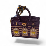 Mini House Purple Bag Charm/ Tassel
