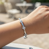 Diamond clover bangle