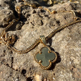 Magnificent gold clover necklace 18K GP