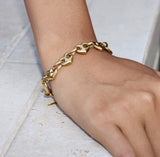 Heart Mariner chain link bracelet 18K GP