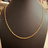 Singapore Chain 18K Gold/silver