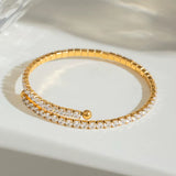 Modern wrap around bracelet gold/silver