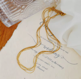 Minimalist combo layered necklace gold/silver