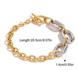 Miranda toggle link bracelet (two-tone)