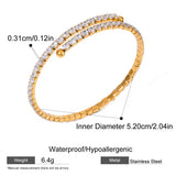 Modern wrap around bracelet gold/silver