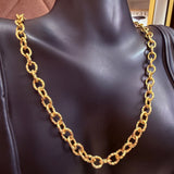 Lovely Textured 18k gold plated necklace