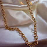 Lovely Textured 18k gold plated necklace