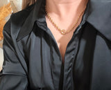 Ophelia O charm keeper necklace in gold