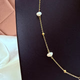 Victoria dainty 18k gold plated fresh water pearl necklace