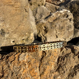 Money catcher cut out bangle 18K GP Good-luck,wealth prosperity