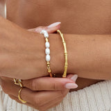 Gold Bamboo Bangle 18K GP