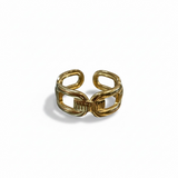 Rae chain link adjustable ring
