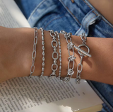 Toggle round bracelet 316L steel