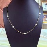 Victoria dainty 18k gold plated fresh water pearl necklace