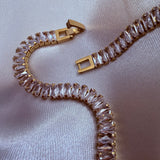 Diana 18K gold plate Tennis choker Necklace