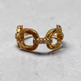 18K GP Chain Link adjustable ring