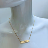 Psalm 46:5 gold bar necklace